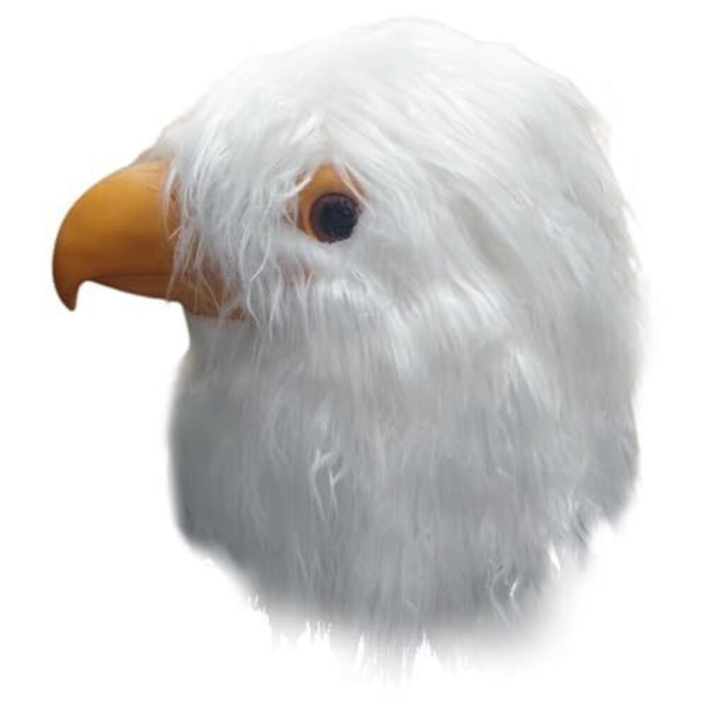 3816 Realistic Animal White Eagle Mask Headgear Halloween Latex Head Mask